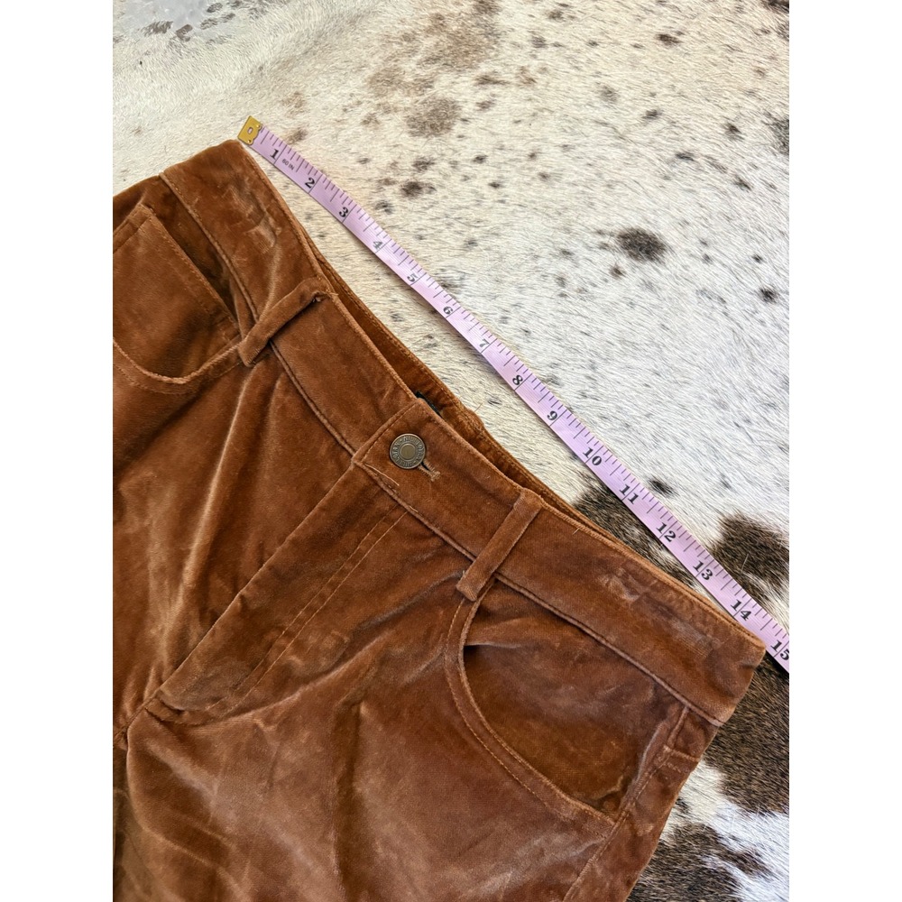 Nili Lotan Velvet Celia Pants Flare Size 4 Caramel - Picture 7 of 8